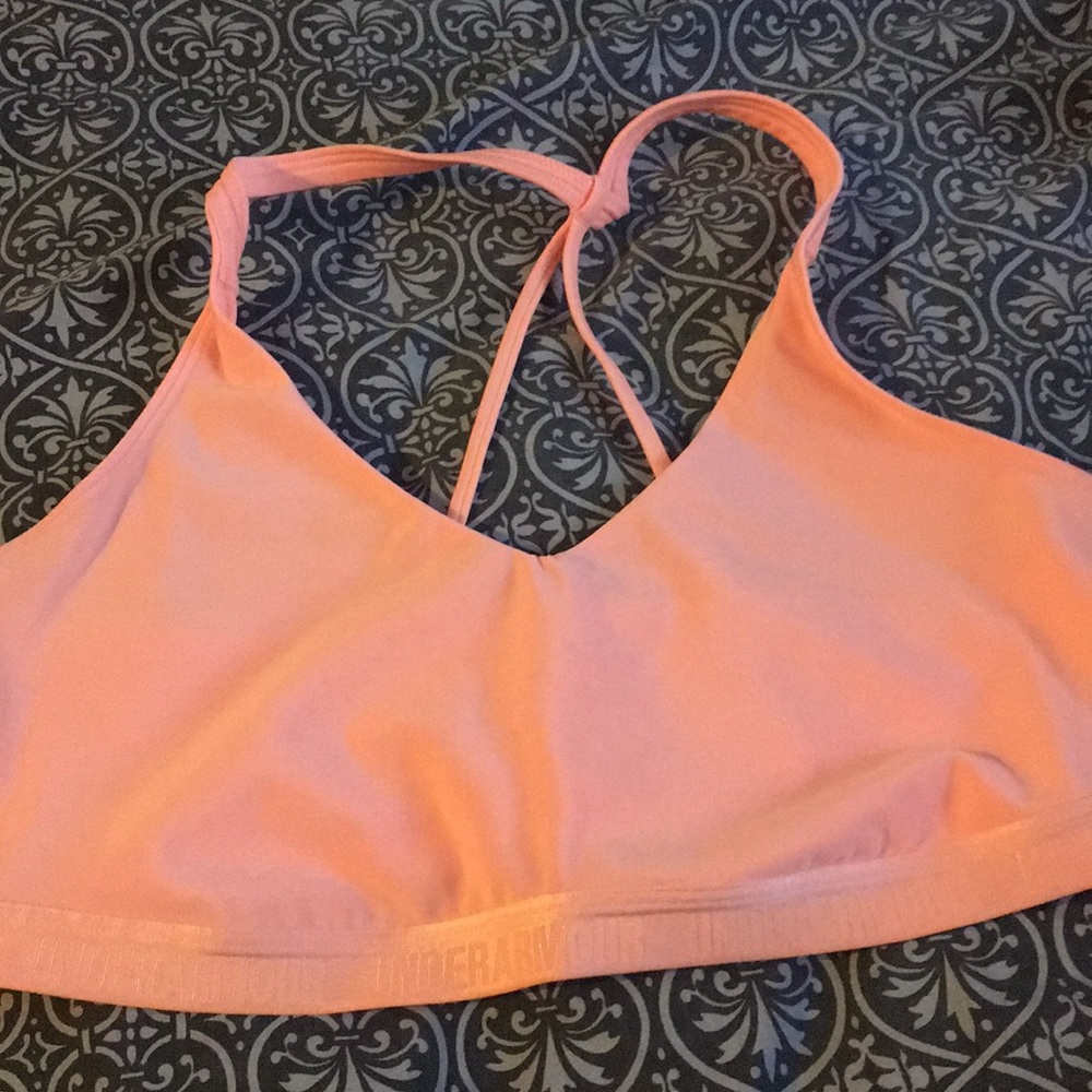 Peach Under Armour sports bra